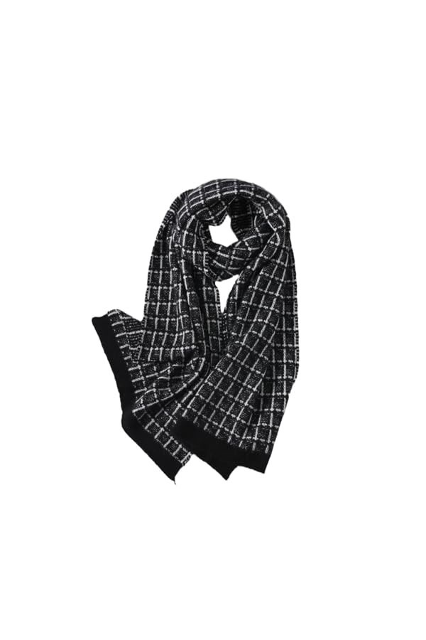 TZUFA Femmes mode hiver écharpe châles chauds dame solide étoles femme longue Pashmina tricot écharpes