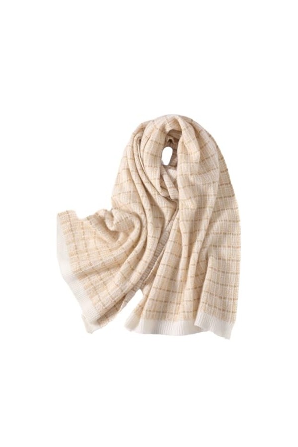 TZUFA Femmes mode hiver écharpe châles chauds dame solide étoles femme longue Pashmina tricot écharpes