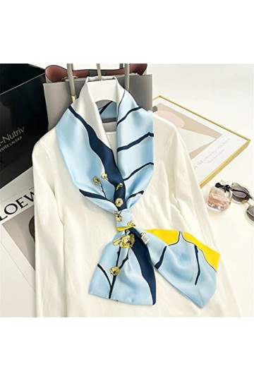 Écharpe Écharpe de Soie étroite, Petite Bande Longue Longue, Ceinture Tout Match, écharpe décorative de Printemps et dautomn