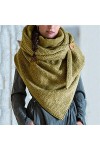 Écharpe Hiver Femmes Écharpe Couleur Unie À Pois Impression Bouton Sac Doux Casual Chaud Écharpe Châle Écharpe-Jaune,Taille U