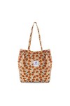 Sozakka Sac Fourre-tout en Velours Côtelé, Tote Bag Femme Chic, Sac Fourre Tout Bandouliere Toile, Sac Cabas Femme Tissu avec