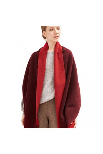 Echarpes Foulards pour Femme Châle pour Femme en Laine Double Châle Pompon Fille Foulard Souple Mode pour Femme Bavette Chaud