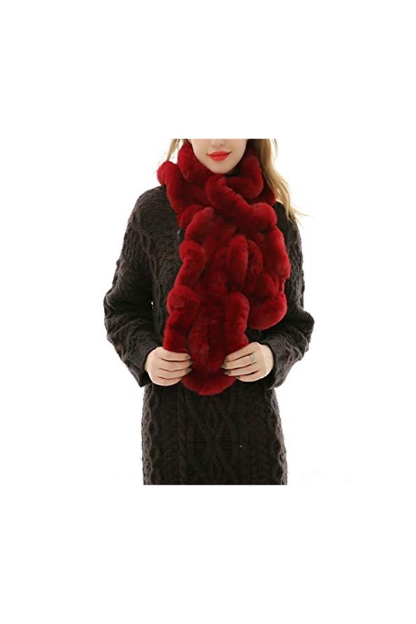 Femmes Wrap Collier en Peluche Écharpe Forte Écharpe Chaude Écharpe Femmes Tricoté en Peluche Grande Écharpe Volumineuse Flye