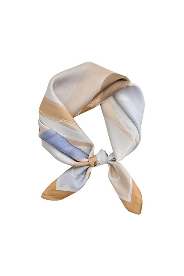 DAONPHARI Petite écharpe carrée Femme Printemps et Automne écharpe en Soie de Style Occidental écharpe Bandeau