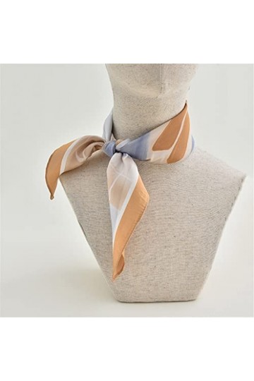 DAONPHARI Petite écharpe carrée Femme Printemps et Automne écharpe en Soie de Style Occidental écharpe Bandeau