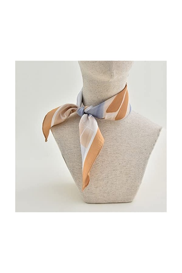 DAONPHARI Petite écharpe carrée Femme Printemps et Automne écharpe en Soie de Style Occidental écharpe Bandeau