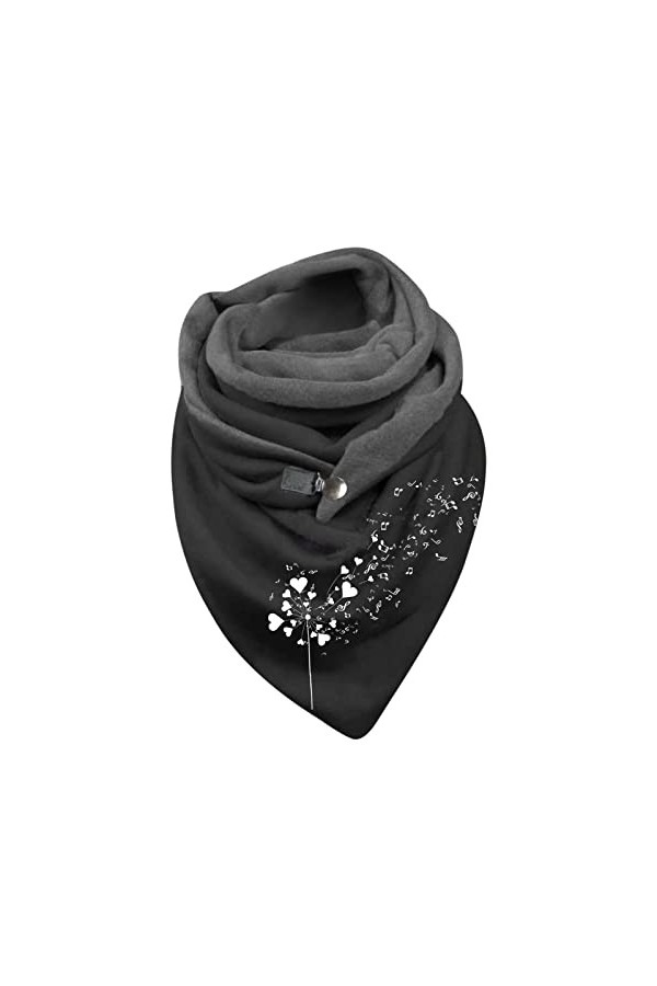 Écharpe en Satin de Soie pour Femmes Écharpe en Coton Chaud Bouton dimpression Mode Turban Wrap Écharpe Châles Écharpe Ensem