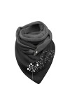 Écharpe en Satin de Soie pour Femmes Écharpe en Coton Chaud Bouton dimpression Mode Turban Wrap Écharpe Châles Écharpe Ensem