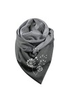 Écharpe en Satin de Soie pour Femmes Écharpe en Coton Chaud Bouton dimpression Mode Turban Wrap Écharpe Châles Écharpe Ensem