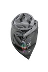 Écharpe en Satin de Soie pour Femmes Écharpe en Coton Chaud Bouton dimpression Mode Turban Wrap Écharpe Châles Écharpe Ensem