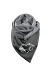Écharpe en Satin de Soie pour Femmes Écharpe en Coton Chaud Bouton dimpression Mode Turban Wrap Écharpe Châles Écharpe Ensem