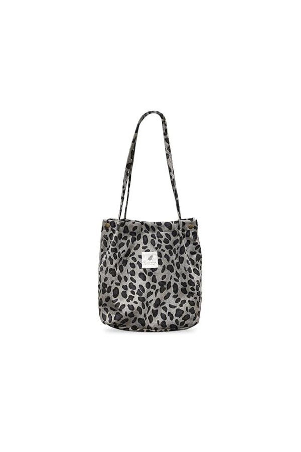 Sozakka Sac Fourre-tout en Velours Côtelé, Tote Bag Femme Chic, Sac Fourre Tout Bandouliere Toile, Sac Cabas Femme Tissu avec