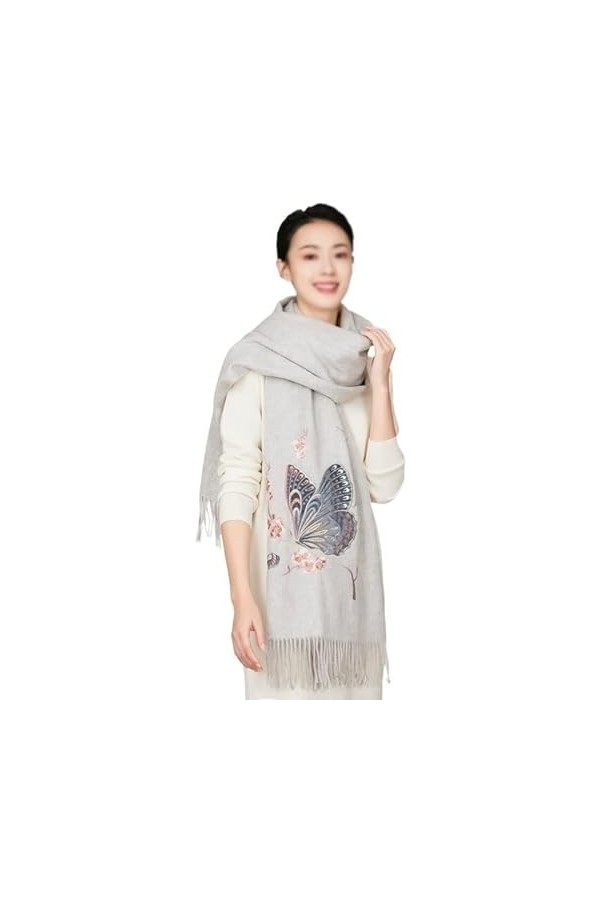 KIZQYN Écharpe et Chale Grande taille écharpe femmes printemps et automne polyvalent mode châle chaud avec laine châle hiver 