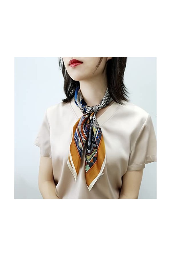 YWSZJ Écharpe à Petite Place française Accessoires for Femmes écharpe en Soie dété Color : A, Size : One Size 