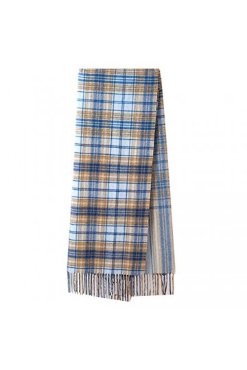 Écharpe pour Femme Écharpe à Carreaux Mode Chaleur Gland Châle Couverture Chaude dhiver pour Femme Doux Chaud Couleur : Den