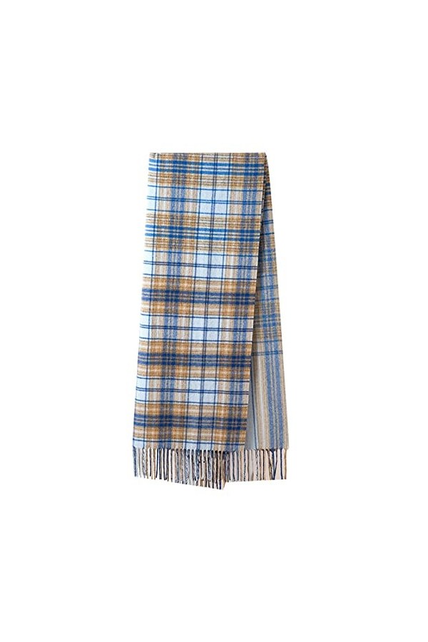 Écharpe pour Femme Écharpe à Carreaux Mode Chaleur Gland Châle Couverture Chaude dhiver pour Femme Doux Chaud Couleur : Den