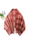 Écharpe pour Femme Écharpe à Carreaux Mode Chaleur Gland Châle Couverture Chaude dhiver pour Femme Doux Chaud Couleur : Den