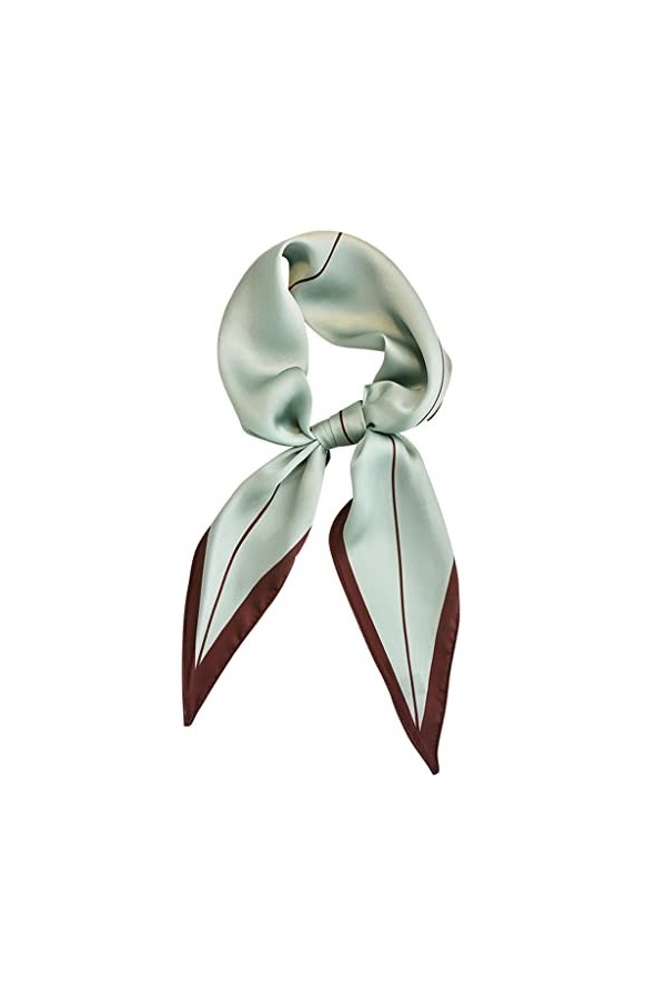 DAONPHARI Petite écharpe en Soie Écharpe carrée All-Match Écharpe de Cou dété pour Femme Noeud Papillon Printemps