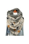 Écharpe pour hommes Écharpe pour femmes fines Halloween Hiver Bouton dimpression Doux Enveloppement Décontracté Écharpes Cha