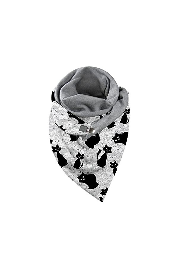 Écharpe pour hommes Écharpe pour femmes fines Halloween Hiver Bouton dimpression Doux Enveloppement Décontracté Écharpes Cha