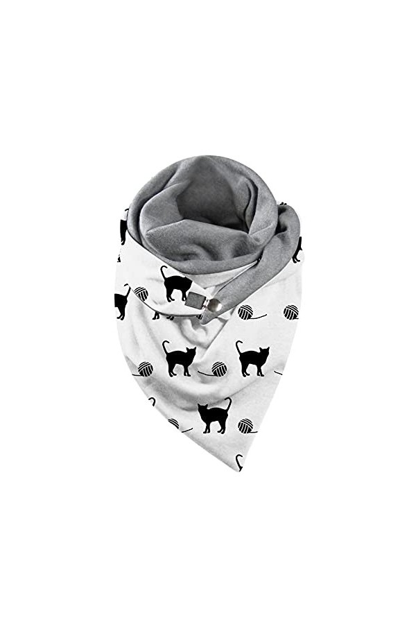 Écharpe pour hommes Écharpe pour femmes fines Halloween Hiver Bouton dimpression Doux Enveloppement Décontracté Écharpes Cha