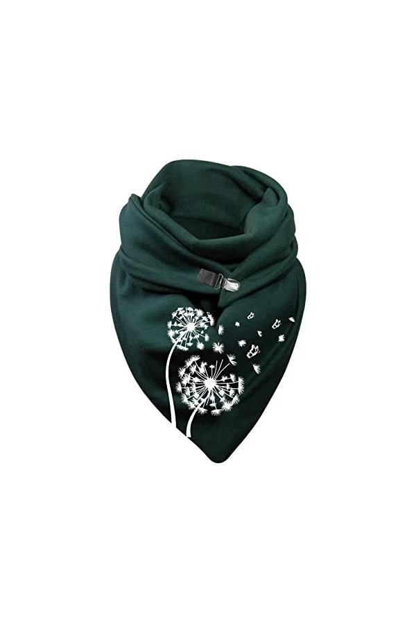Foulards pour femmes léger automne écharpe pour femme coton chaud imprimé bouton mode écharpe enveloppante douce châles tête