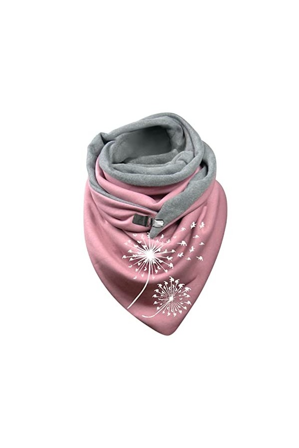 Foulards pour femmes léger automne écharpe pour femme coton chaud imprimé bouton mode écharpe enveloppante douce châles tête 