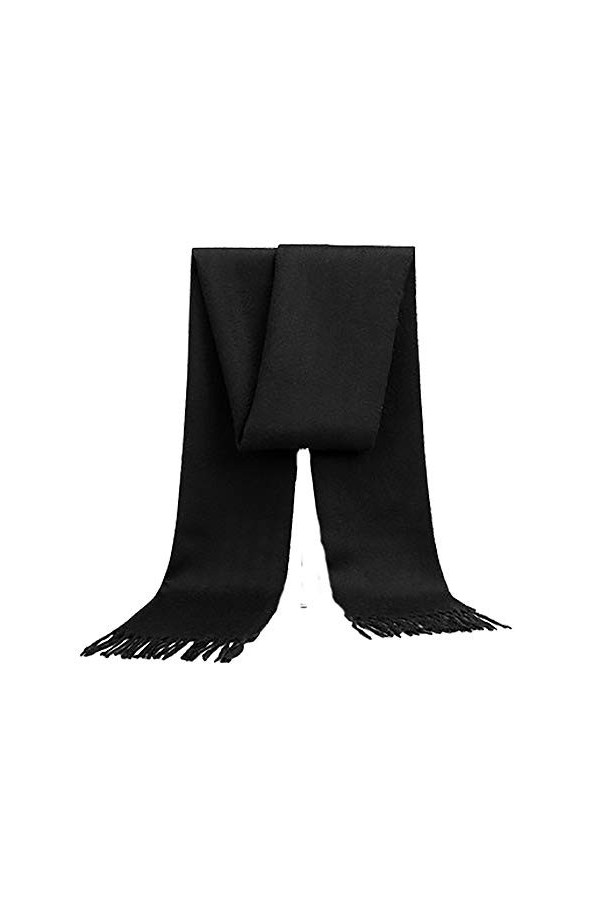 Écharpe en cachemire pour femme - Couverture chaude et épaisse - Couleur unie - Rectangulaire - Pour lhiver - Boîte cadeau -