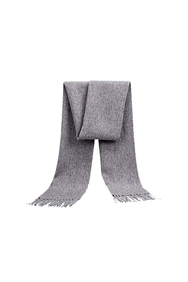 Écharpe en cachemire pour femme - Couverture chaude et épaisse - Couleur unie - Rectangulaire - Pour lhiver - Boîte cadeau -