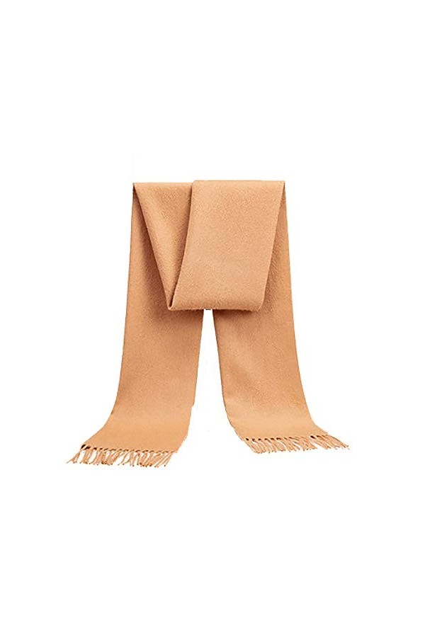 Écharpe en cachemire pour femme - Couverture chaude et épaisse - Couleur unie - Rectangulaire - Pour lhiver - Boîte cadeau -