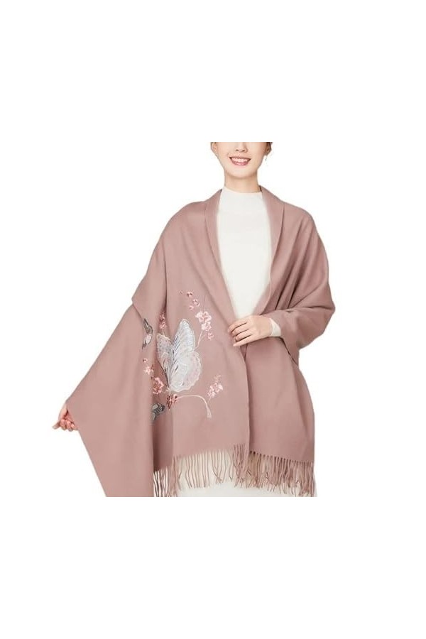 KIZQYN Femme Châle Grande Taille écharpe Femmes Printemps et Automne Polyvalent Mode châle Chaud avec Laine châle Hiver Cape 