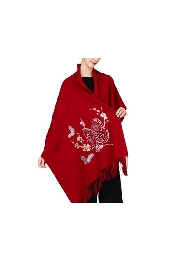 KIZQYN Femme Châle Grande Taille écharpe Femmes Printemps et Automne Polyvalent Mode châle Chaud avec Laine châle Hiver Cape 