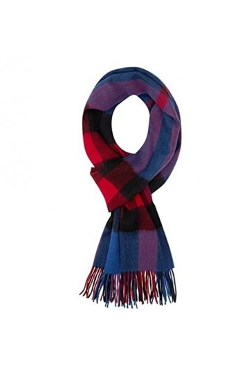 Prylio Écharpe Cadeau Écharpe De Mode Femmes Écharpe dhiver Laine Frangée Écharpe Chaude À Carreaux Dames Châle Foulard Col