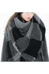 Écharpe à Carreaux pour Femmes, Imitation Cachemire, écharpe Tout-en-Un pour Snood, châle, écharpe à Double Usage, Chaleur d
