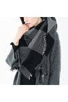 Écharpe à Carreaux pour Femmes, Imitation Cachemire, écharpe Tout-en-Un pour Snood, châle, écharpe à Double Usage, Chaleur d