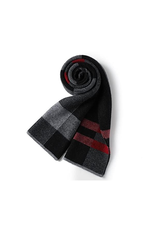 Foulard en Soie, Écharpes de Couverture pour Femmes et Hommes Écharpe à Carreaux Laine Wraps Mode Féminine Écharpes Chaudes p