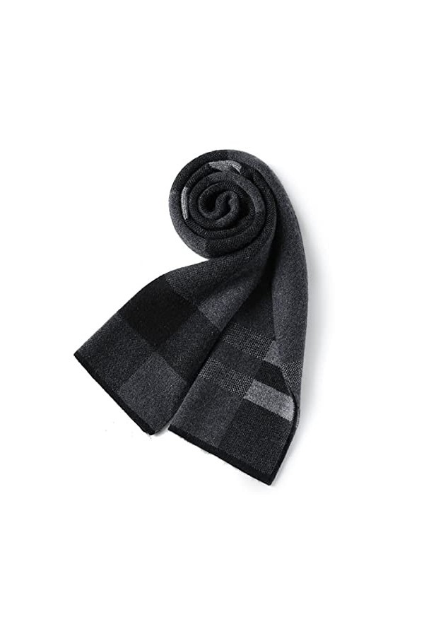 Foulard en Soie, Écharpes de Couverture pour Femmes et Hommes Écharpe à Carreaux Laine Wraps Mode Féminine Écharpes Chaudes p