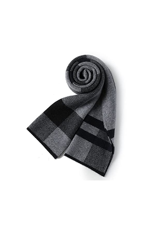 Foulard en Soie, Écharpes de Couverture pour Femmes et Hommes Écharpe à Carreaux Laine Wraps Mode Féminine Écharpes Chaudes p