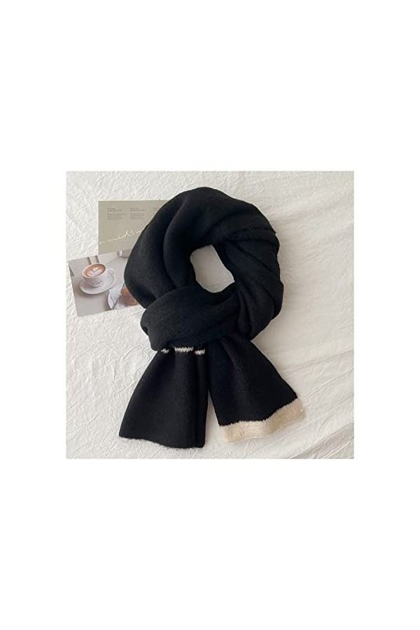 EXENXA Écharpe tricotée Douce et Confortable pour la Protection du Cou des Femmes en Automne et en Hiver Écharpe rectangulair
