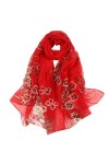EXENXA Écharpe dautomne pour Femme en Polyester imprimé Floral WeddingLady Foulards Sheer Headscarf Big Scarf Wrap Shawl éc