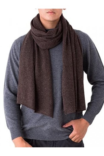 prettystern 200cm longue doux Écharpe Étole Cachemire fine et chaude automne hiver Homme et Femme Mélanger le vert