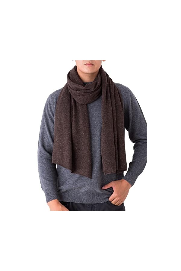 prettystern 200cm longue doux Écharpe Étole Cachemire fine et chaude automne hiver Homme et Femme Mélanger le vert