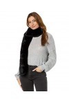 UGG Écharpe rectangulaire en fausse fourrure, noir, taille unique