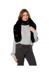 UGG Écharpe rectangulaire en fausse fourrure, noir, taille unique