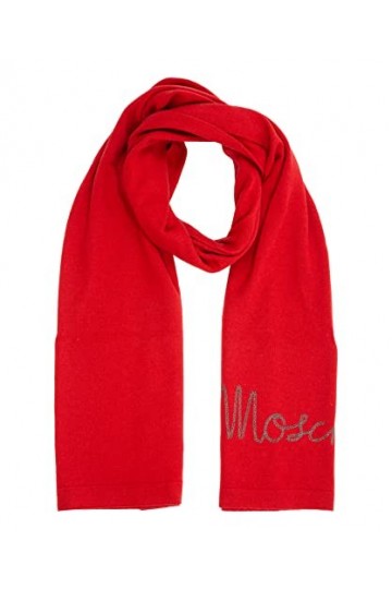MOSCHINO femme écharpe en laine red