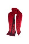 Moschino Écharpe visage teddy rouge et noir, Rouge et noir, 27x180cm
