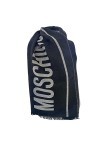 Moschino Écharpe noire unisexe noire, Noir , 37x180cm