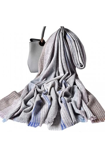 OVLAJ Echarpe Femme Hiver Écharpe Écharpe en Laine Femmes Châles Et Enveloppes dhiver-Color 5,197X70Cm