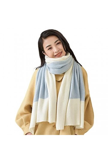 OVLAJ Echarpe Femme Cachemire Charpes en Laine Femmes Châles Chauds dhiver Automne-Color 3,185X60Cm