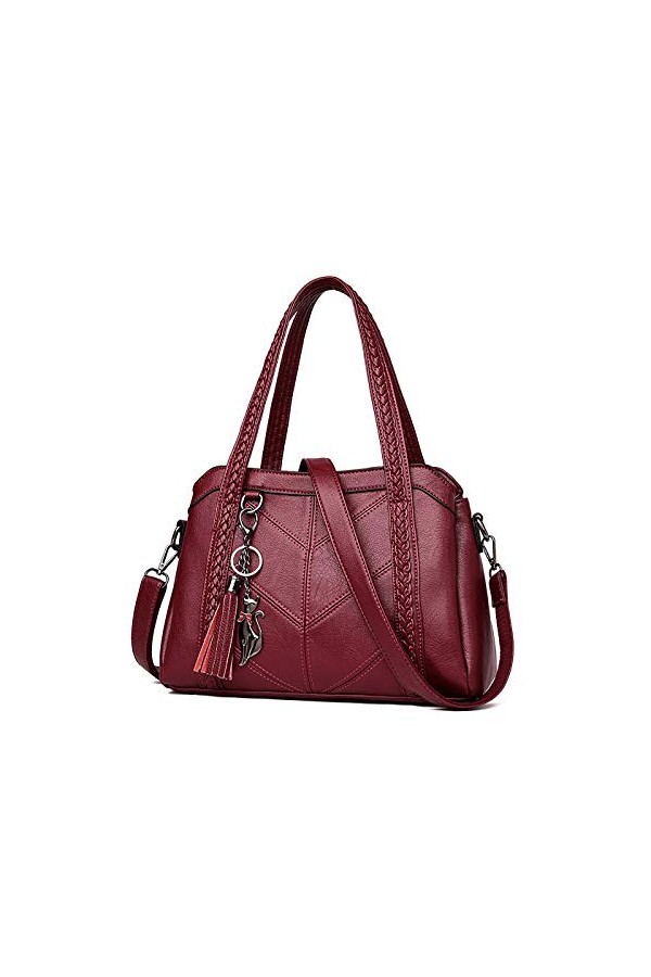 Coolives Sac Hobo pour Femme Sacs à main portés épaule avec Bandoulière Sac a main en Cuir PU Noir